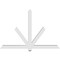 Ekena Millwork Kennewick Architectural Grade PVC Gable Bracket, 72"W x 48"H x 4"D x 4"F, 16/12 Pitch GBP072X48X0404KEN00 - alternate 5